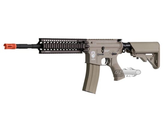 Airsoft GI Desert G4-A1 w/ Daniel Defense 9" Lite Rail Blowback Version AEG Airsoft Rifle ( Custom / Tan / No Iron Sights )