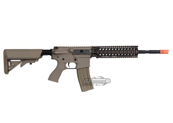 Airsoft GI Desert G4-A1 w/ Daniel Defense 9" Lite Rail Blowback Version AEG Airsoft Rifle ( Custom / Tan / No Iron Sights )