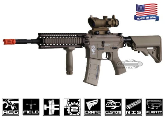 Airsoft GI Desert G4-A1 w/ Daniel Defense 9" Lite Rail Blowback Version AEG Airsoft Rifle ( Custom / Tan / No Iron Sights )