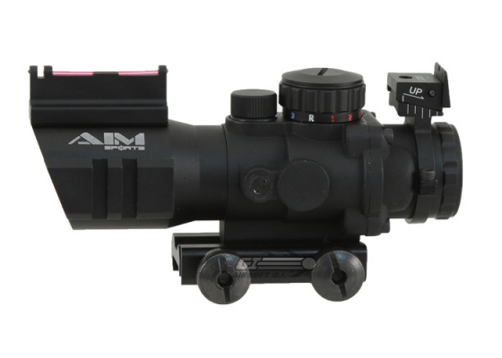 AIM Sports Fiber Optic 4x32 Red / Green / Blue Dot Tactical Compact Scope ( Ver. 2 )