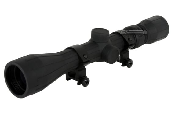 AIM Sports 3-9x40 Rubber Armored Scope ( Scope Rings & P4 Sniper Reticle )