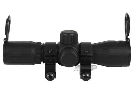 AIM Sports 4x30 Red/Green Rubber Armored Scope w/ Scope Rings