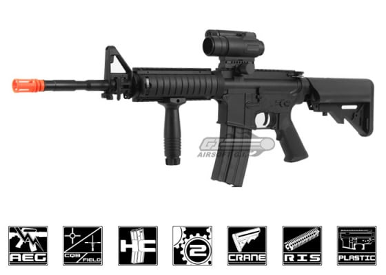 A&K M4 RIS Carbine AEG Airsoft Rifle ( Black )