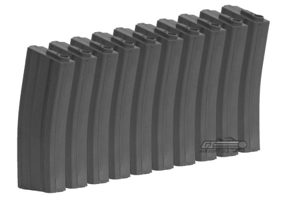 Ares M4 / M16 140 rd. AEG Mid Capacity Magazine - 10 Pack ( Black )