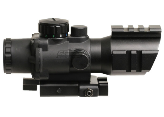 AIM Sports 4x32 Tri-Illuminated Scope w/ Tri-Rail Arrow Reticle & QD Mount