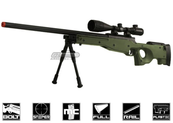 Bravo MK98 Bolt Action Sniper Airsoft Rifle w/ Bipod ( OD Green )