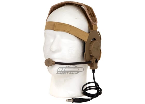 Bravo BM Headset Style #1 Version 2 for Motorola 1 Pin ( Tan )
