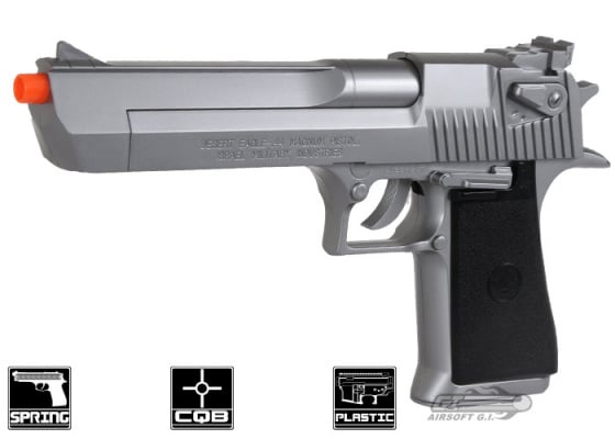 Magnum Research Desert Eagle .44 Magnum Spring Airsoft Pistol by Cybergun ( Silver )