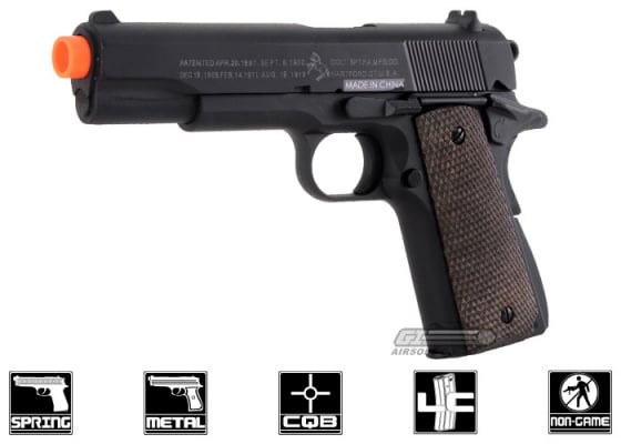 Colt Full Metal 1911-A1 Military Spring Airsoft Pistol Licensed by Cybergun