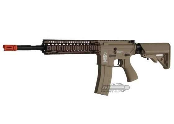 Airsoft GI Desert G4-18 Carbine w/ Daniel Defense SOPMOD RIS Blowback Version AEG Airsoft Rifle ( Tan / No Iron SIghts )