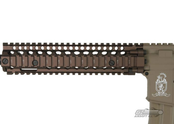 Airsoft GI Desert G4-18 Carbine w/ Daniel Defense SOPMOD RIS Blowback Version AEG Airsoft Rifle ( Tan / No Iron SIghts )