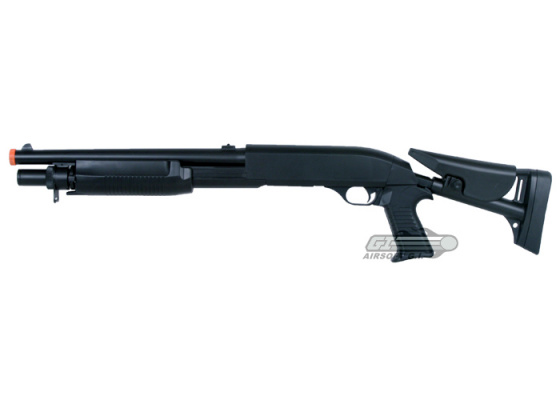 Gold Arrows Retractable Stock Spring Airsoft Shotgun ( Black )