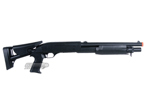 Gold Arrows Retractable Stock Spring Airsoft Shotgun ( Black )