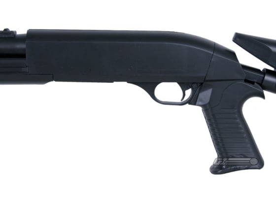 Gold Arrows Retractable Stock Spring Airsoft Shotgun ( Black )