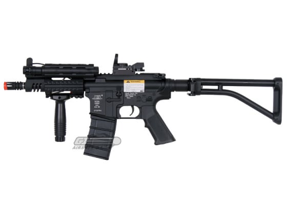 ICS M4 CQB AEG Airsoft Rifle w/ Folding Skeleton Stock ( Black )