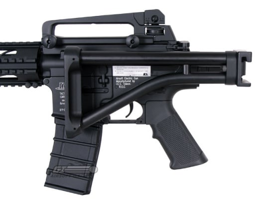 ICS M4 CQB AEG Airsoft Rifle w/ Folding Skeleton Stock ( Black )
