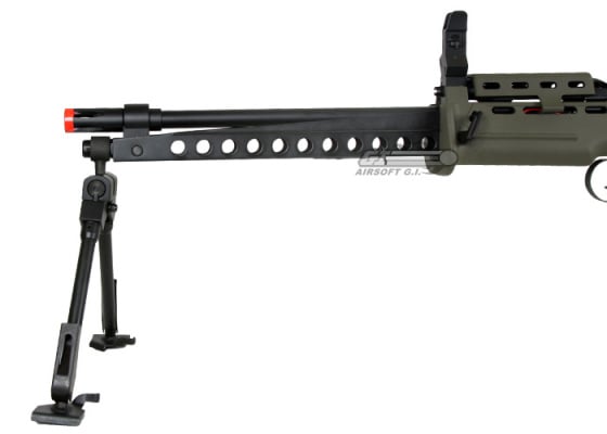 ICS L86 A2 Light Support Weapon Bullpup LSW Airsoft AEG Rifle (Black / OD Green)