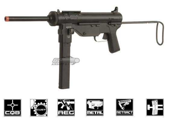 ICS Full Metal M3 Grease Gun AEG Airsoft SMG ( Black )