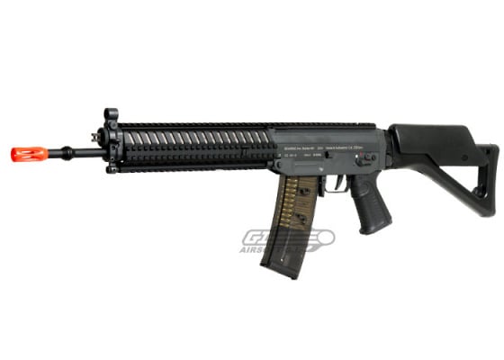 ICS SIG 551 MRS Long Barrel Carbine AEG Airsoft Rifle ( Black )
