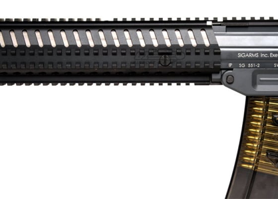 ICS SIG 551 MRS Long Barrel Carbine AEG Airsoft Rifle ( Black )