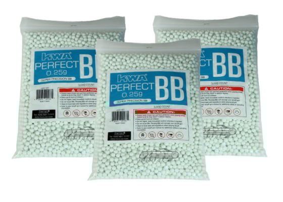 KWA Perfect .25g 3000 ct. BBs 3 Bag Special ( White )