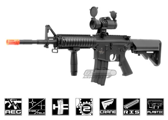 Lancer Tactical LT04B M4 RIS Carbine AEG Airsoft Rifle ( Black )