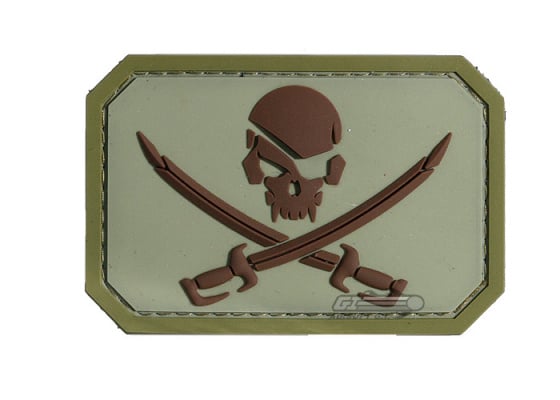 Mil-Spec Monkey Pirate skull PVC Patch ( Desert )