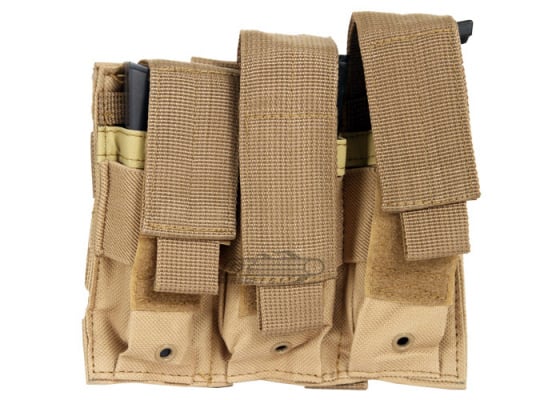 NcSTAR Triple Pistol Magazine Pouch ( Tan )