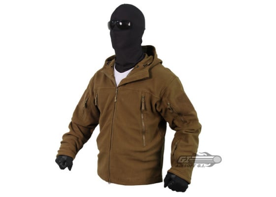 Condor Outdoor Sierra Hooded Micro Fleece Jacket ( Tan / Option )