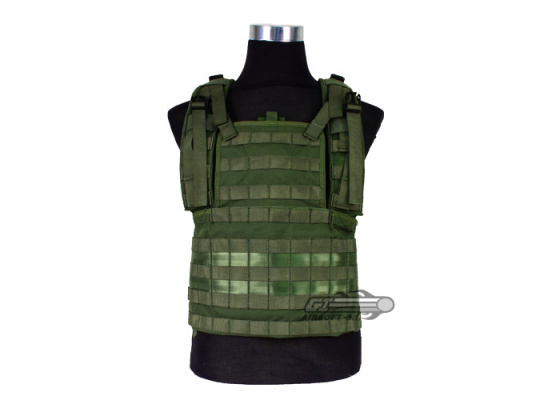 Pantac USA 1000D Cordura Molle MOD Tactical Vest ( OD Green / M )