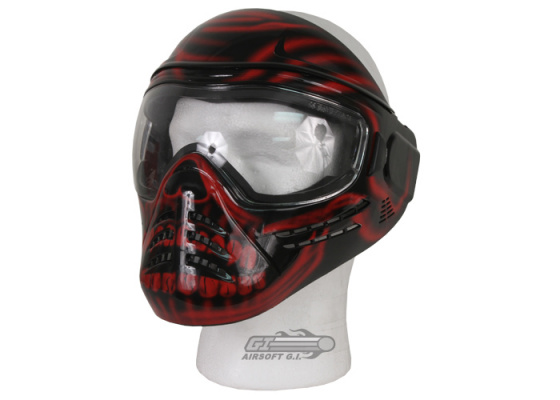 Save Phace Diablo Full Face Tactical Mask ( Red / Black )