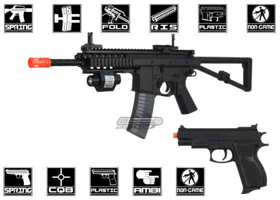 UK Arms P1188 PDW Carbine Spring Airsoft Rifle ( Black )