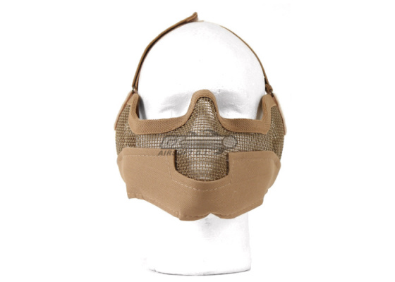 Emerson Tactical Metal Mesh Half Mask w/ Ear Protection ( Tan )