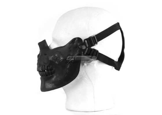 Emerson Tactical Skull Half Mask ( Black / Silver )