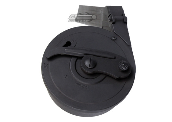 WE Luger 50 rd. Gas High Capacity Drum Pistol Magazine ( Black )