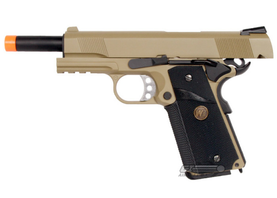 WE MEU 1911 Tactical Desert Warrior GBB Airsoft Pistol ( Tan ) WE MEU 1911 Tactical Desert Warrior GBB Airsoft Pistol ( Tan )