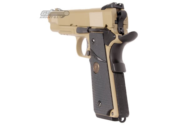 WE MEU 1911 Tactical Desert Warrior GBB Airsoft Pistol ( Tan ) WE MEU 1911 Tactical Desert Warrior GBB Airsoft Pistol ( Tan )