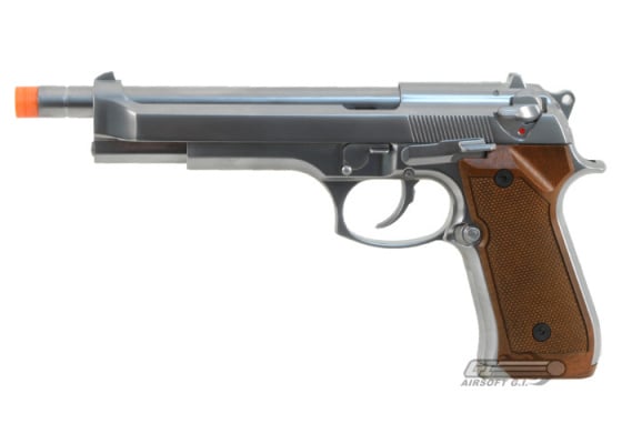 WE M925 Long GBB Airsoft Pistol ( Silver / Imitation Wood )