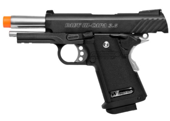 WE 3.8 1911 Hi Capa GBB Airsoft Pistol ( Black )