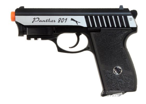 WG Panther CO2 Airsoft Pistol w/ Laser ( Black / Silver )