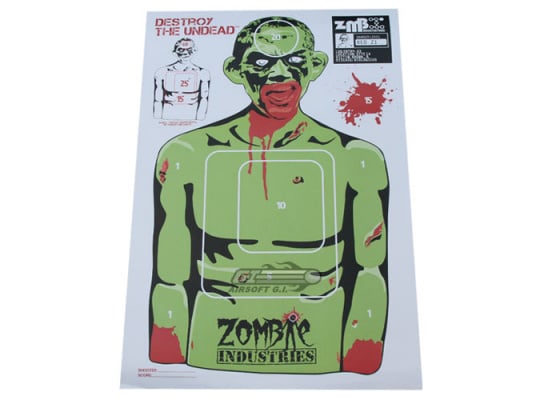 Zombie Industries Rocky Zombie Indoor Paper Target - 10 Pack ( 17.5 x 23.5" )