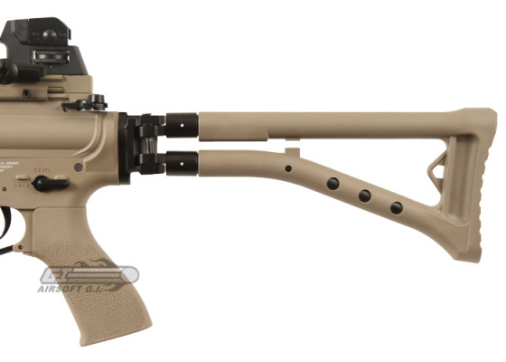 G&G Combat Machine GR4 100Y Folding DST M4 Carbine Blow Back AEG Airsoft Rifle ( Tan )