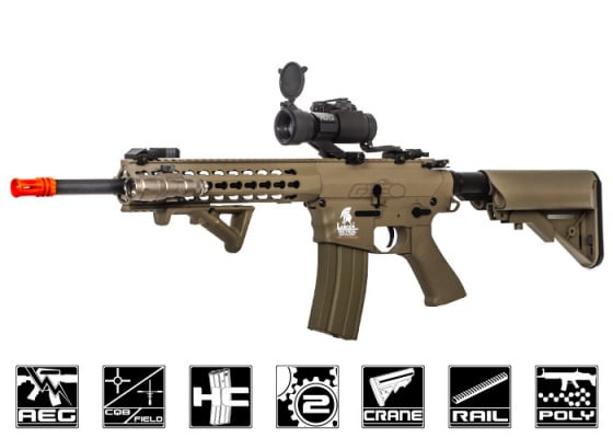 Lancer Tactical LT12TK M4 Keymod Carbine AEG Airsoft Rifle ( Tan )