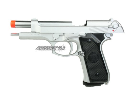 ( Discontinued ) KJW Full Metal M9 Silver Airsoft Pistol ( Latest Edition )