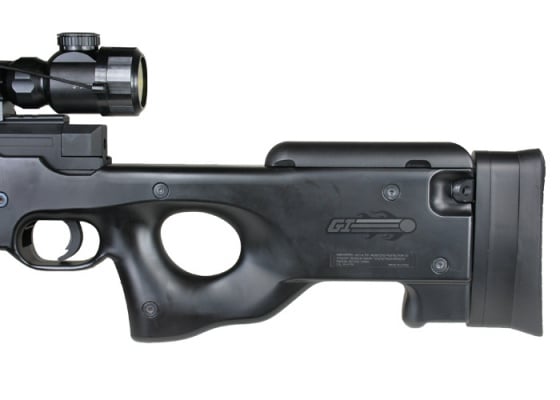 Double Eagle L96 Bolt Action Spring Sniper Airsoft Rifle Scope / Bipod Package ( Black )