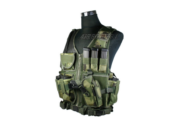 Tactical Crossdraw Vest ( Woodland )