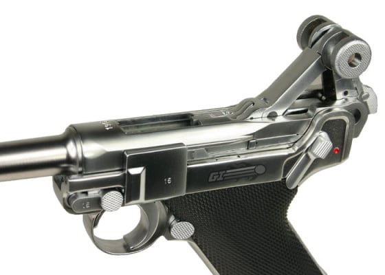 WE P08S Luger GBB Airsoft Pistol ( Silver )