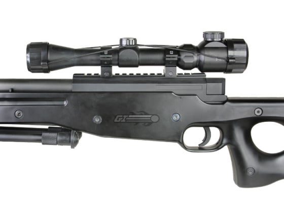 Double Eagle L96 Bolt Action Spring Sniper Airsoft Rifle Scope / Bipod Package ( Black )