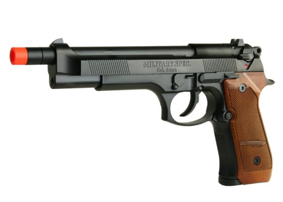 WE M92L GBB Airsoft Pistol ( Black / Imitation Wood )