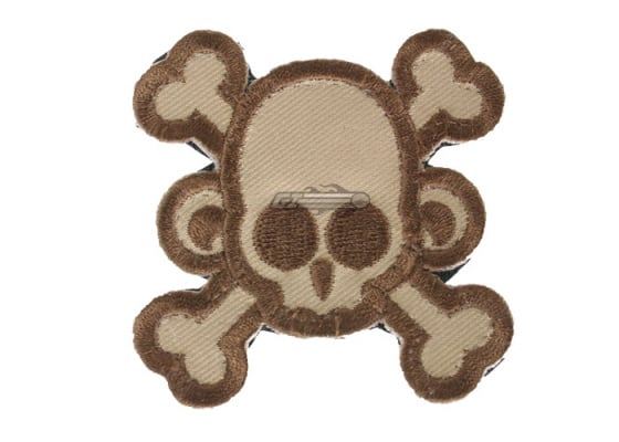 Mil-Spec Monkey Monkey Skull & Cross Bone Velcro Patch ( Desert )